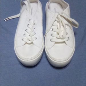 Madden Girl ebonie white platform sneaker